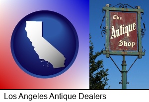 Los Angeles, California - an antique shop sign