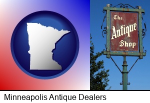 Minneapolis, Minnesota - an antique shop sign